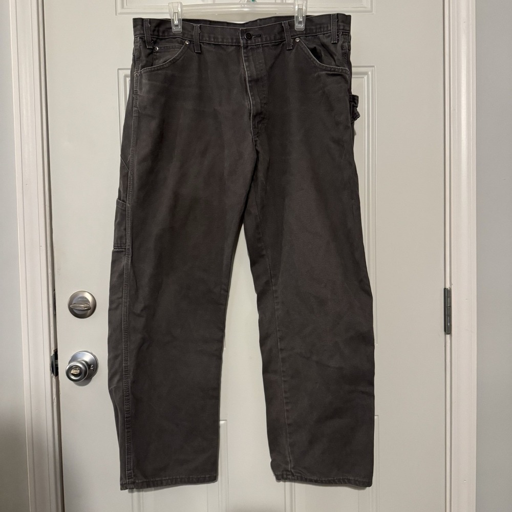 Dickies Carpenter Pants Work Utility Dark Gray Cotton 36x30